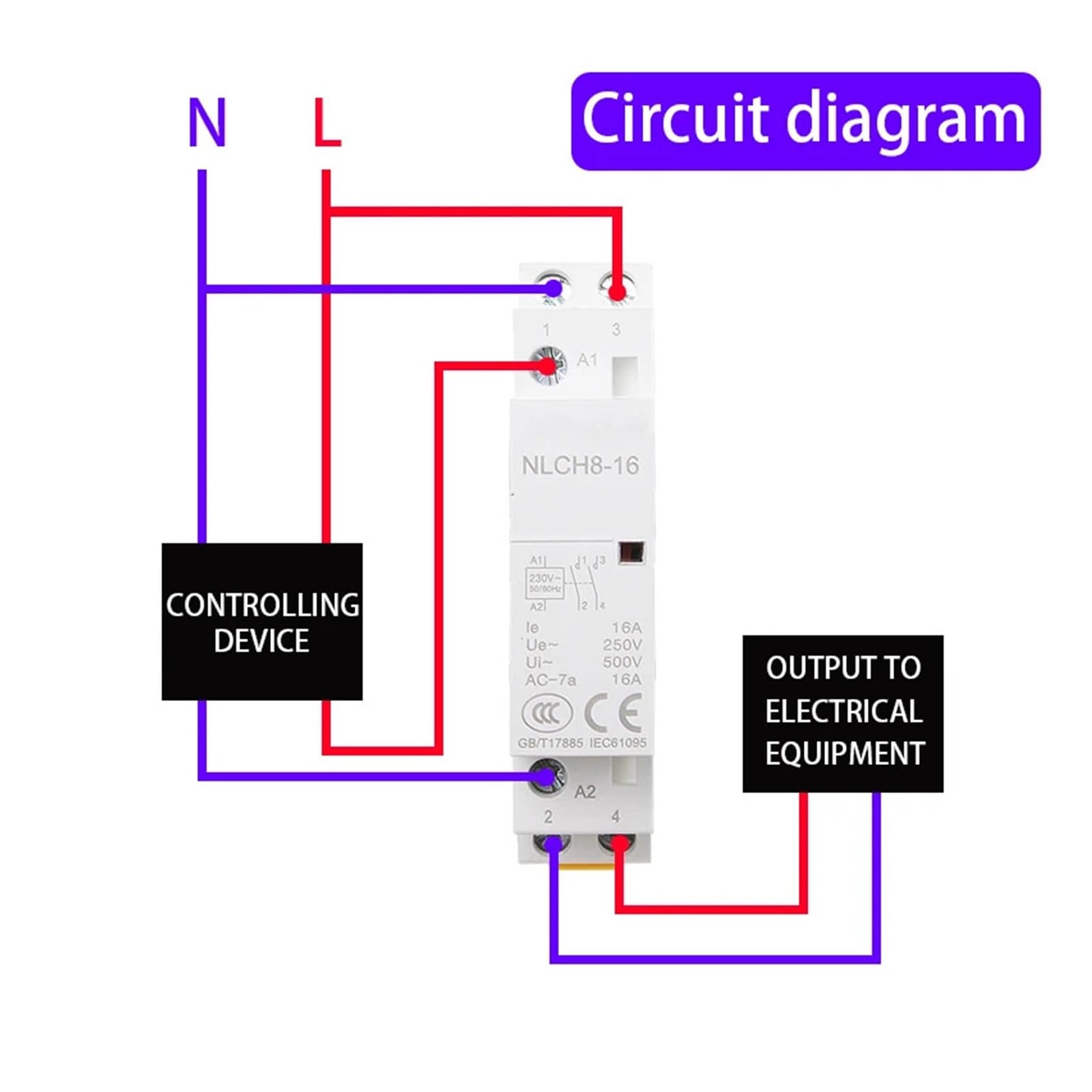 Domowy montowany na szynie modułowy stycznik AC Din 2P 16A 25A 1NO 1NC 2NO 2NC AC 220V 230V 50/60Hz (2P 25A 2NO)