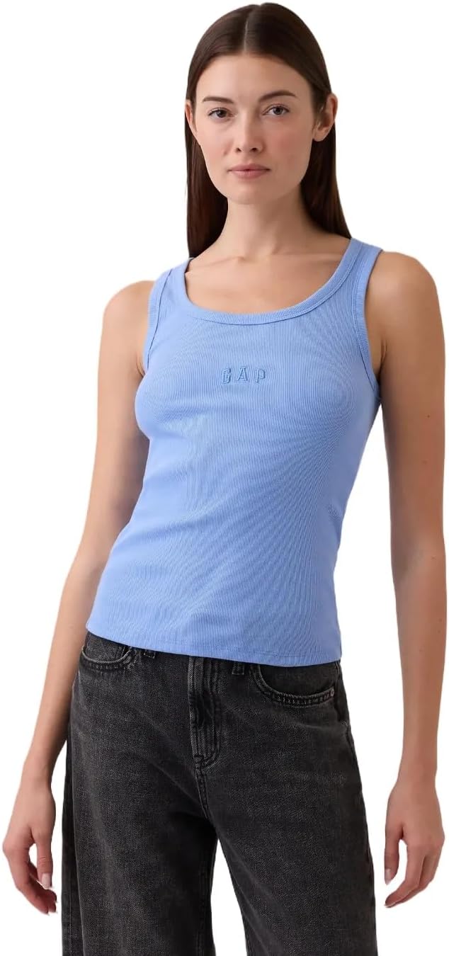 Gap Womens Ribbed Tank Top Logo