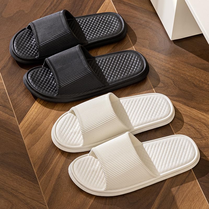 Womens Summer Slippers,Shower Slippers Bathroom Non-Slip Sole Home Comfy Thick Men's women's Slippers 6