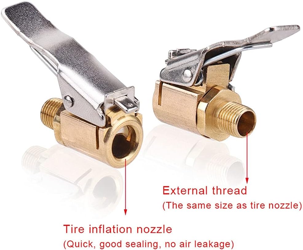 Car Truck Brass Air Pump Chuck Tyre Valve,8mm Pump Valves Clip Clip Clamp Connector Adapter