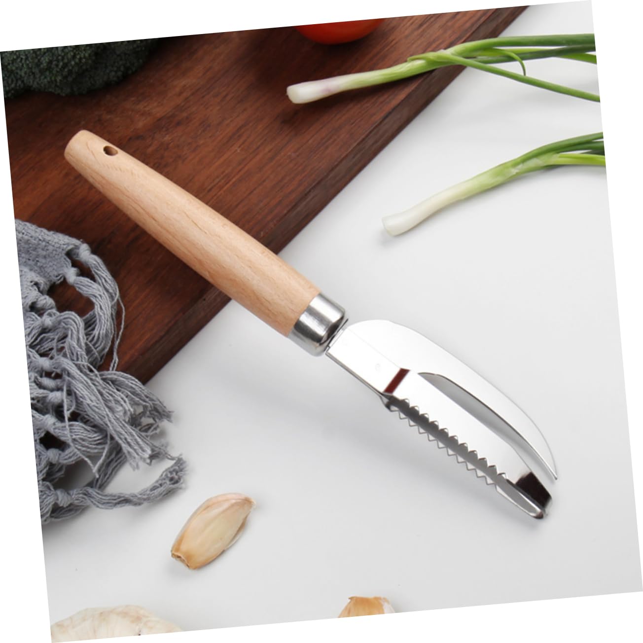 Wakauto Tool Reusable Dual Sided for Easy Fish Cleaning Suitable for Home Restaurant and Market Use Lightweight and Convenient