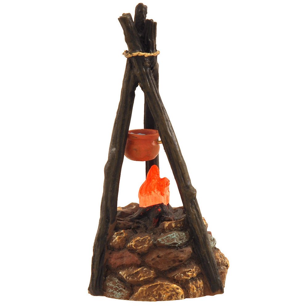 Fontanini by Roman Inc., Lighted Campfire, 5" Collection, Nativity Figure and Accessories, Hand Sculpted and Painted (2x2x4)