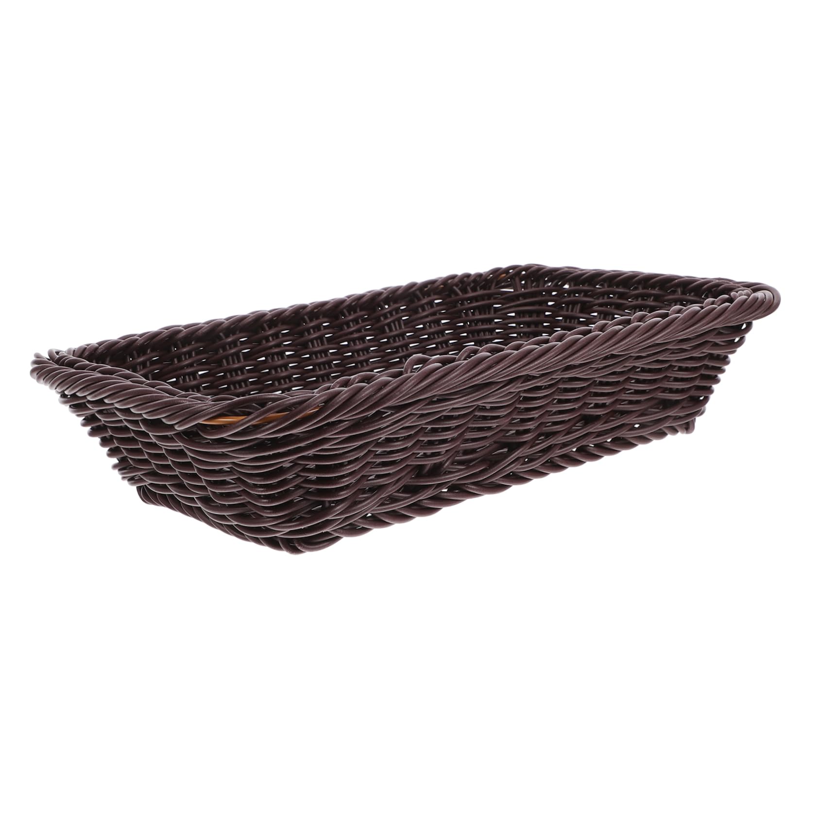 Amosfun 3 Piezas Cesta de Pan Tejida Multifuncional Cesta de Almacenamiento Decorativa para Servir Pan y Accesorios Oscuro