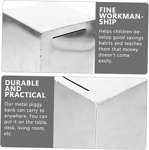 Miniatura 9 de Alcancía de seguridad sin abrir para abrir la caja de dinero, ahorro en efectivo, ayuda presupuestaria y ahorro, debe romperse para acceder al