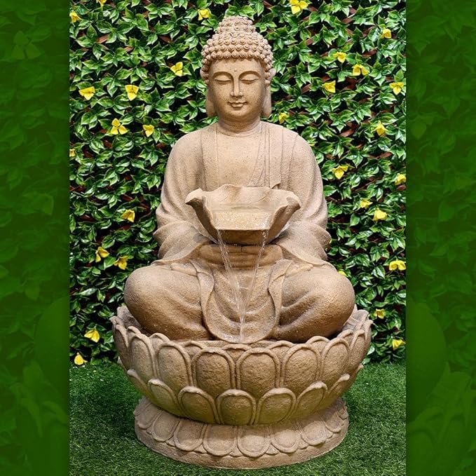 Buddha Statue Decorative Water Fountains for Outdoor Living Room,Office,Garden Table top Waterfall Indoor Home Decor (4 ft Height)-image-29