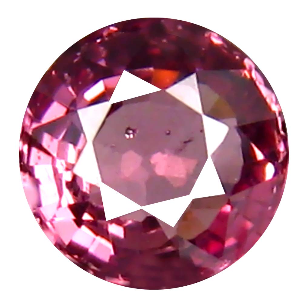Deluxe Gems0.74 ct AAA+ Grade Round Shape (5 x 5 mm) Unheated Pink Malaya Garnet Natural Loose Gemstone