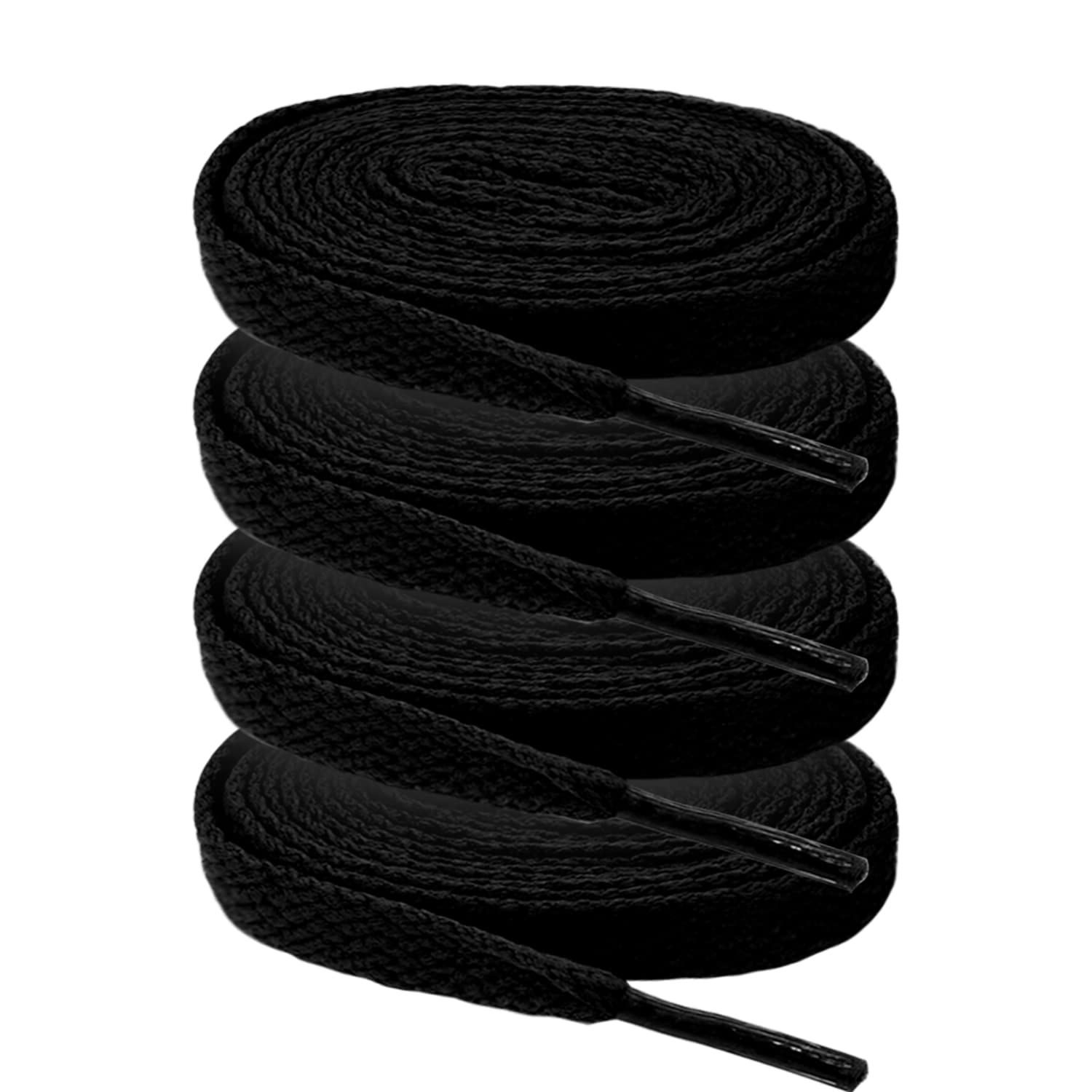 45" Flat Coloured Durability Athletic Shoe Laces for Sports Shoes Boots Sneakers Skates Fits All Adult and Kids