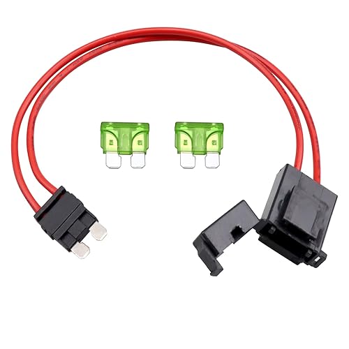 ZOOKOTO Conector de portafusibles de automóvil especializado 32V 16 AWG 30A, soporte de fusibles tipo hoja ATO estándar para paneles de caja de