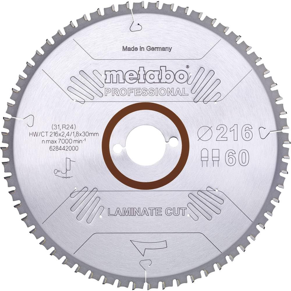 METABO 628442000 - Hoja de sierra Laminate Cut Professional 216x30 mm dientes 60 FZ/TZ 0