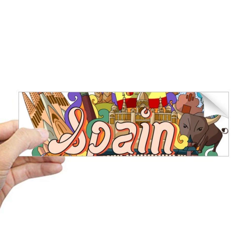 Marisco España graffiti pegatina rectangular para parachoques vinilo decorativo de ventanas y portátiles