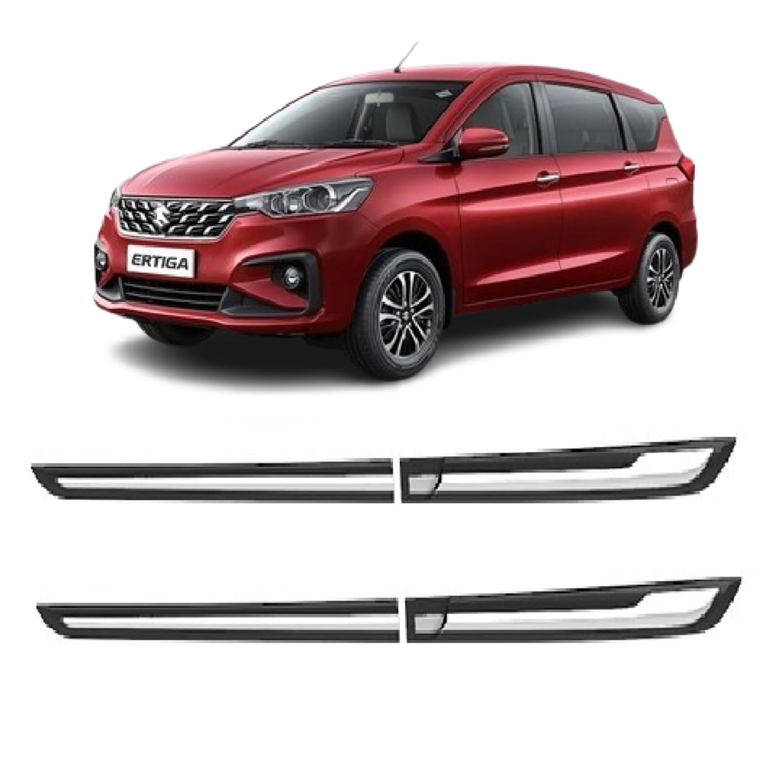 AUTOMASH New Car Door Body Side Moulding Beading for Maruti Ertiga 2026 Year Onwards All Models Half Chrome Insert Decal/Garnish Cladding (Set of 4)-image-32