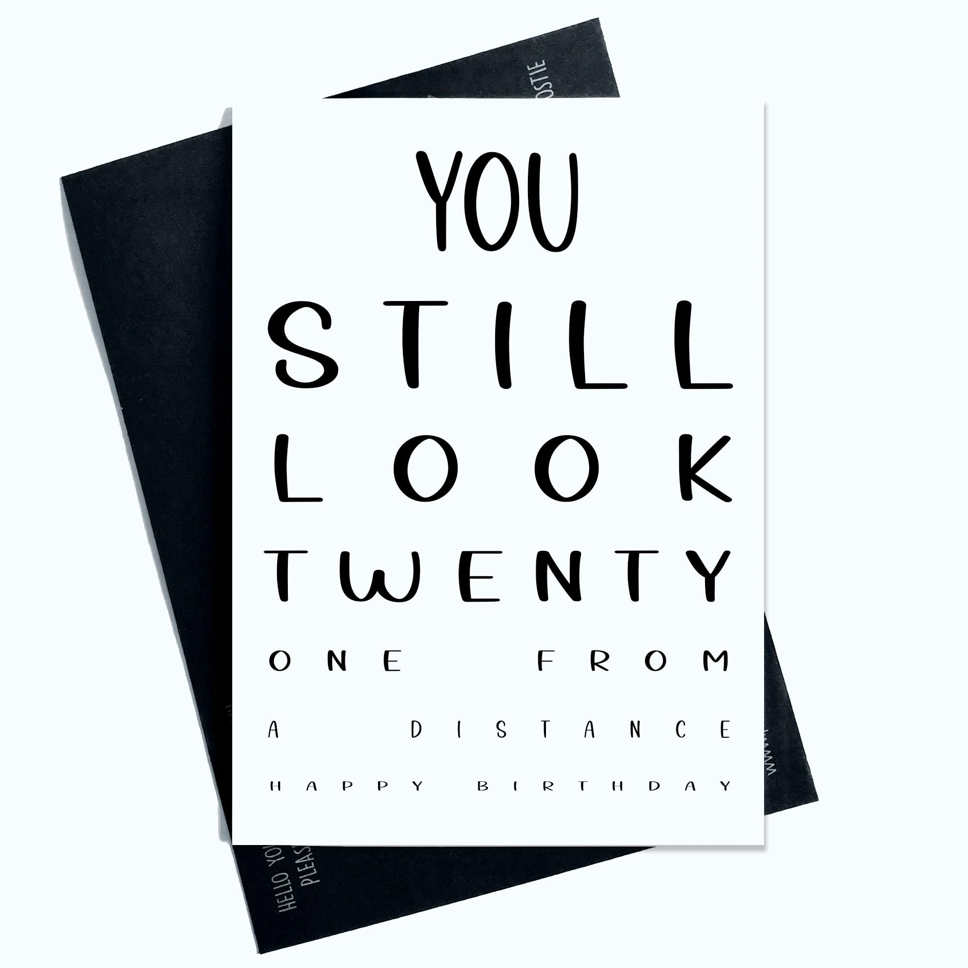 Peachy Antics Funny Birthday Card For Him For Her Funny 50th 30th 40th 50th 60th 70th 75th Birthday Cards Look 21 From a Distance Birthday Card Male, Female AP145