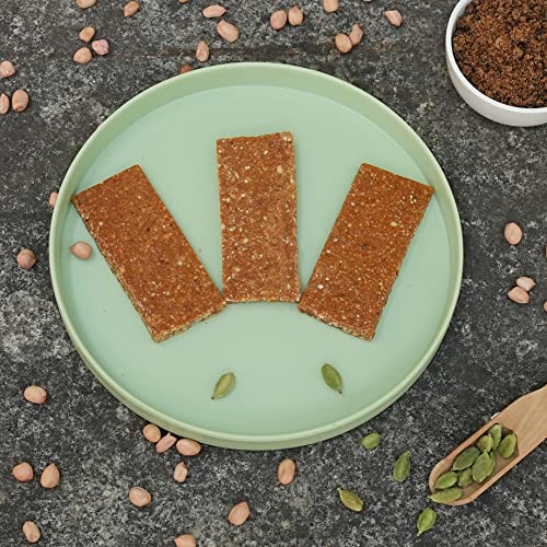 Image of Go Desi Peanut Elaichi Chikki Bar | No Added Preservatives and Colours | Gajak | Sweets | Jaggery based | Crunchy Desi Meetha (30 Pieces, 30g each)