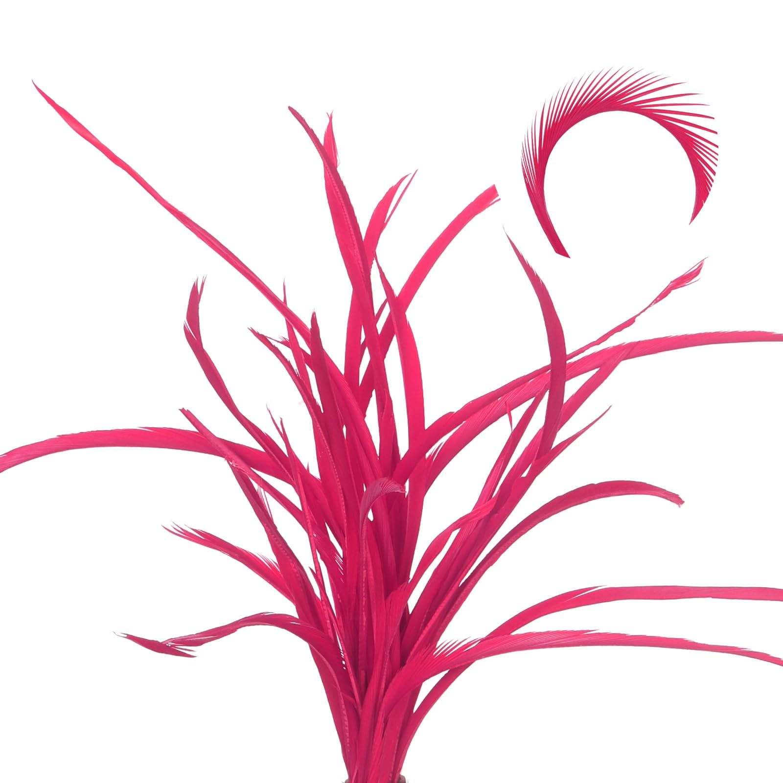 sourcing map 30 Pcs Fly Tying Feathers Bulk, 5.1-6.7 Inch Colorful Stonefly Split Tails and Down Wings Tails Materials Goose Biots Feathers for DIY HandCrafts, Rose