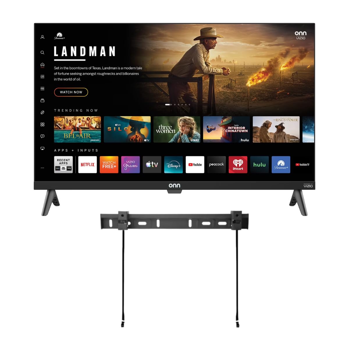 ONN Smart TV 24" Powered by VIZIO Technology Class 720p HD, Works with Apple Home, Amazon Alexa, and Google Home, DTS:X and DTS: Virtual X, 60Hz Refresh Rate,Bluetooth Capable - 24S2V1 (Renewed)