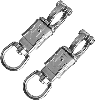 Ackron Panic Snap,Quick Release U-Type Snap Quick Release Clip Suitable for Lead Ropes Tie Offs Rotatable Eye Quick Release Buckle Clips Animals Riding Accessories 2 Piece 