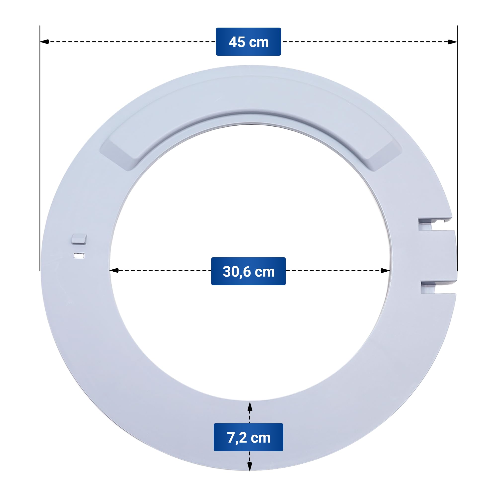VIOKS Anello interno di ricambio per Bosch 20001372 00715019, telaio interno in oblò, telaio della porta interna, telaio della porta per vetro della porta in lavatrice con caricamento frontale - 4
