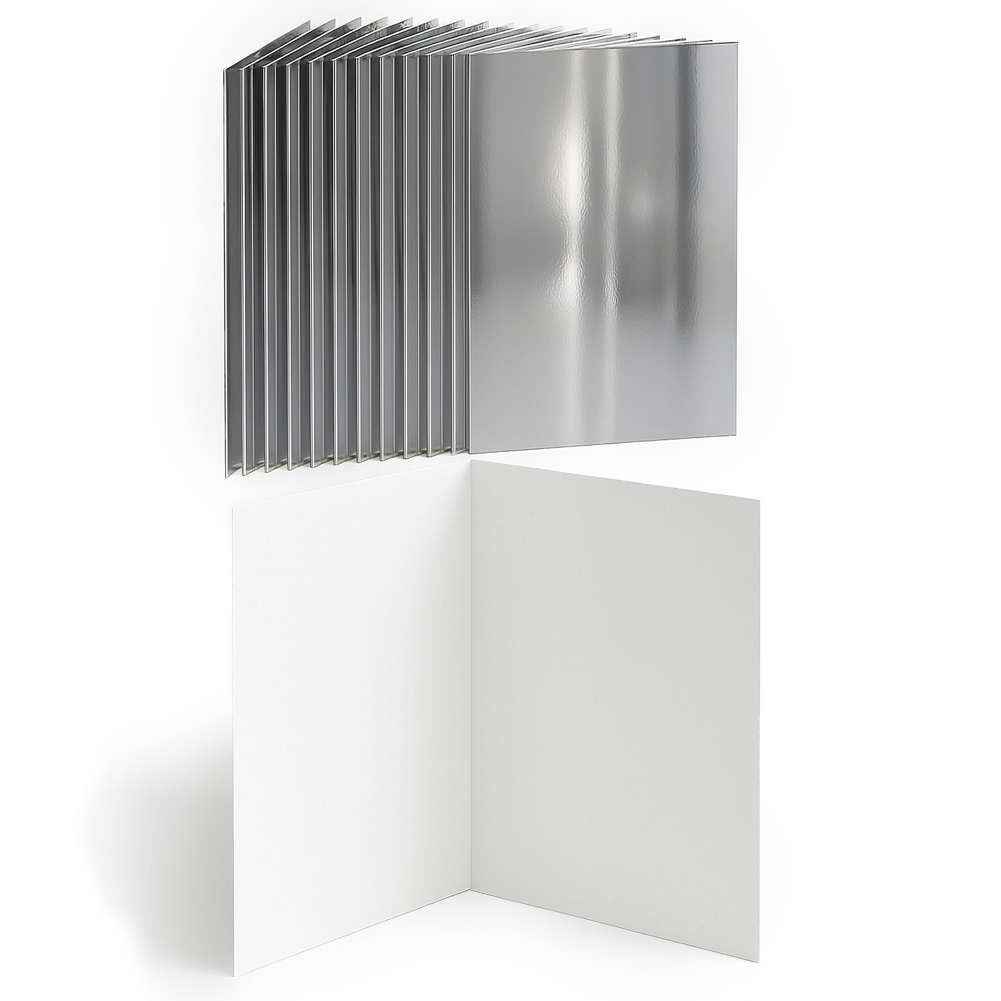 JamJar Print Greeting Cards - Mirror, A4, 45 Blank Cards, 250 GSM