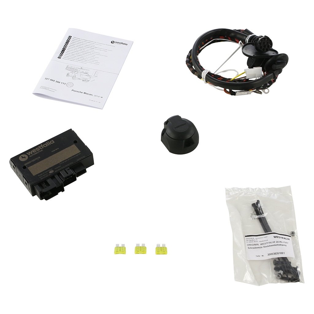 Wetsfaliak 327068900113 Giunto Per Rimorchio – Gancio Traino Con Kit Elettrico 13 Poli, Testa Sferica Asportabile