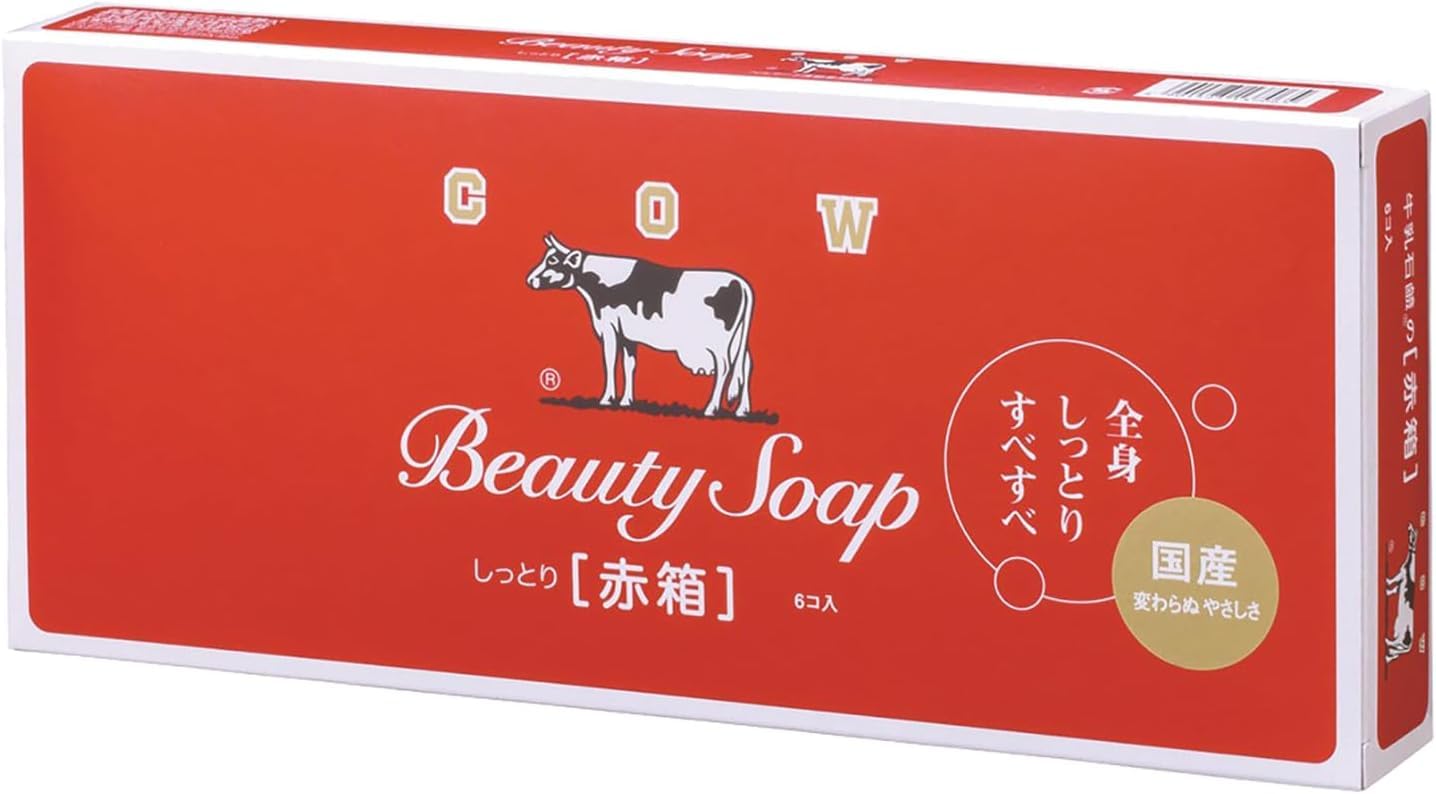 【牛乳石鹸】カウブランド 赤箱 (しっとり)90g　6個入り×12セット Amazon | カウブランド 牛乳石鹸 赤箱 石鹸 90g × 6個入 | ノー