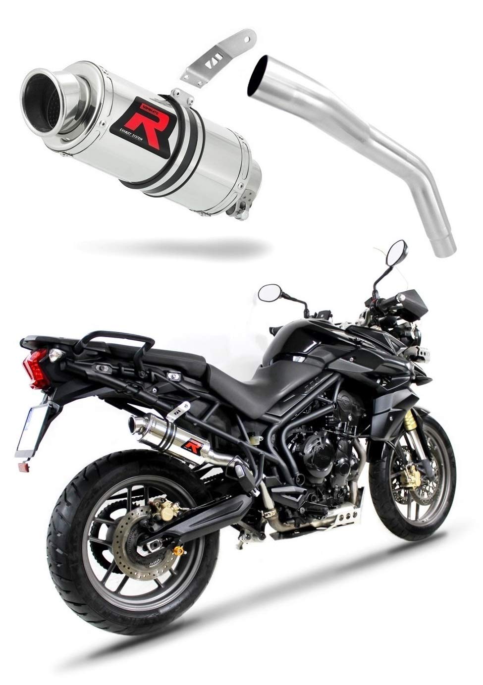 DOMINATOR Silenciador Escape GP1 compatible con TIGER 800 XC XR 2011-2014