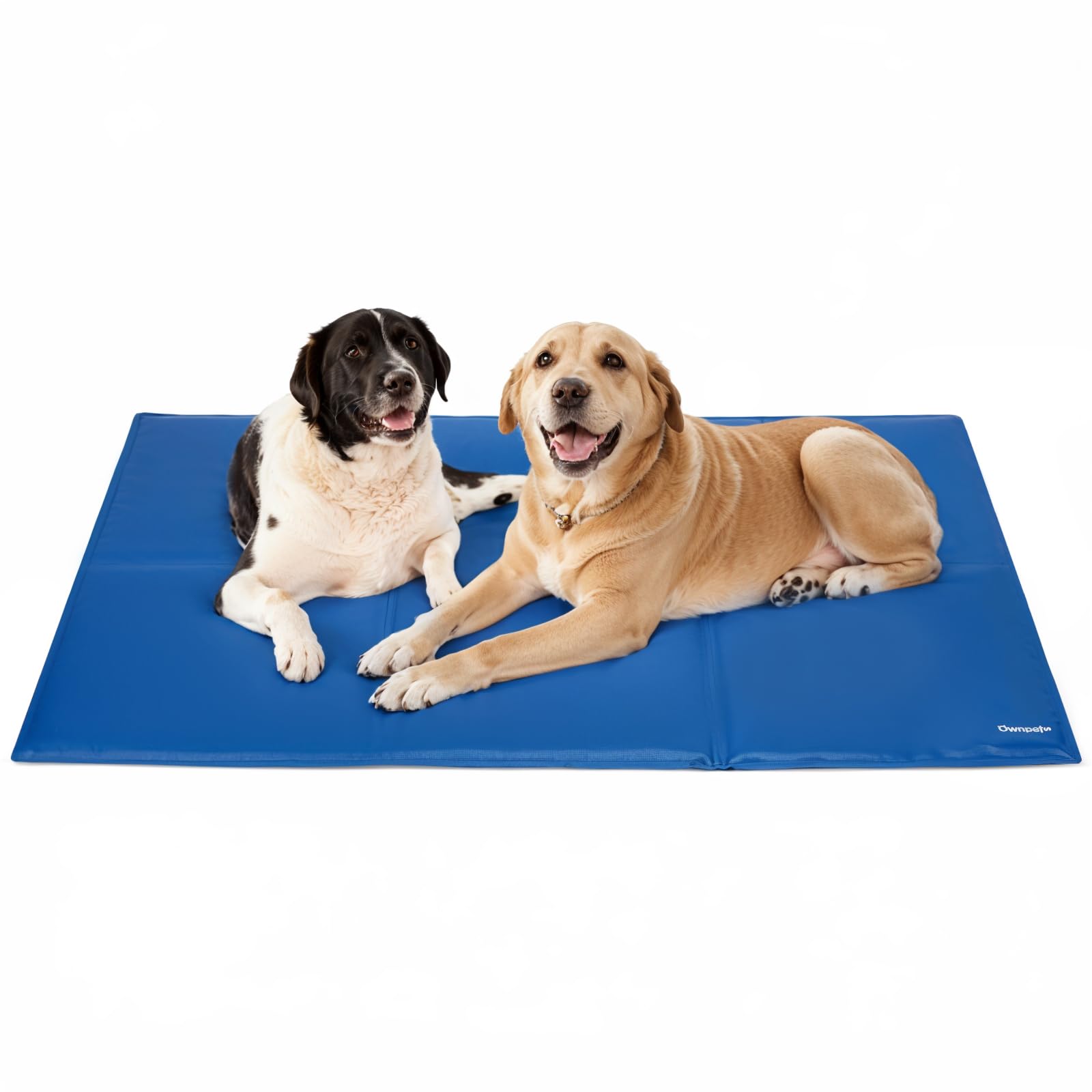 Ownpets 120x80CM große Kühlmatte für Hunde/Katzen, Kühlkissen, Kühl Hundedecke, Ungiftiges Kaltgelpad, Selbstkühlende Matte, Blau (XXL, Kein Muster)