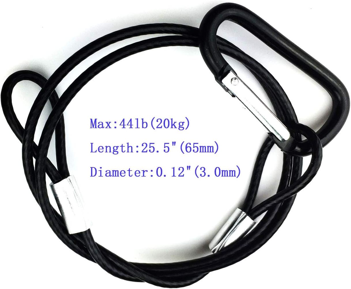 Bayyee 25.5" Stainless Steel Stage Light Safety Cable Security Wire For Par Light Moving Head Light Heavy Duty Lamps (20pcs Black) : Tools & Home Improvement