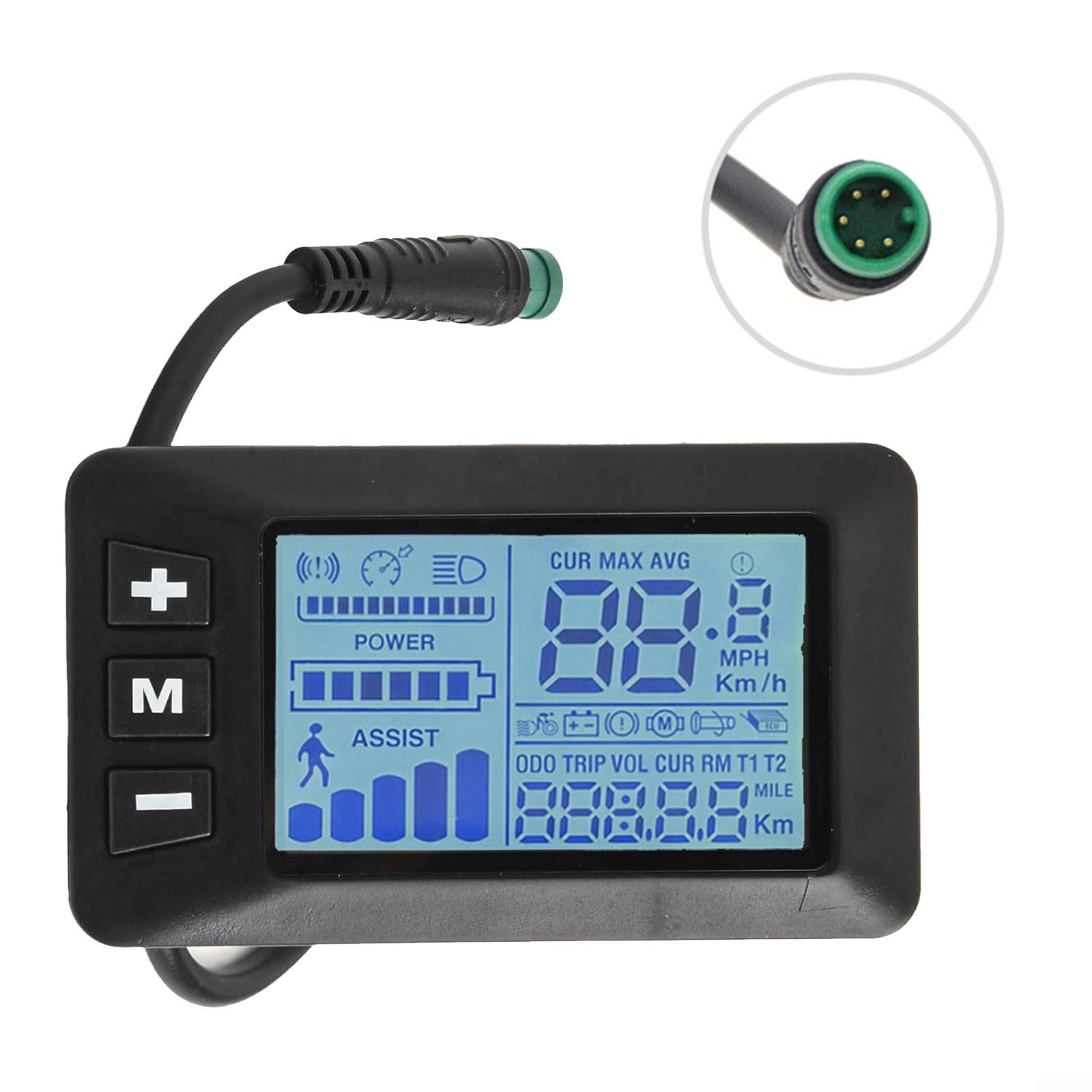 Niceminiwall 24V/36V/48V LCD Display Wasserdicht GD01 5 Pin Display für Elektro Fahrrad