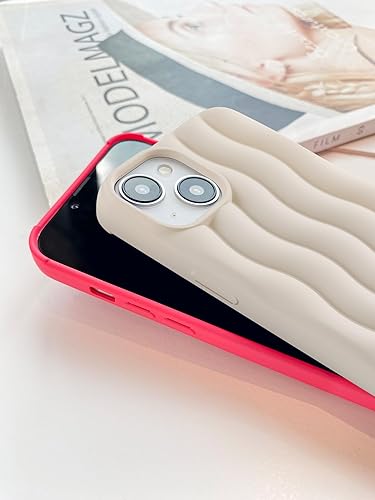 Miniatura 3 de Funda para iPhone 14 y iPhone 13 con diseño único de ondas de agua, probada en caídas de grado militar, funda protectora antideslizante a prueba de