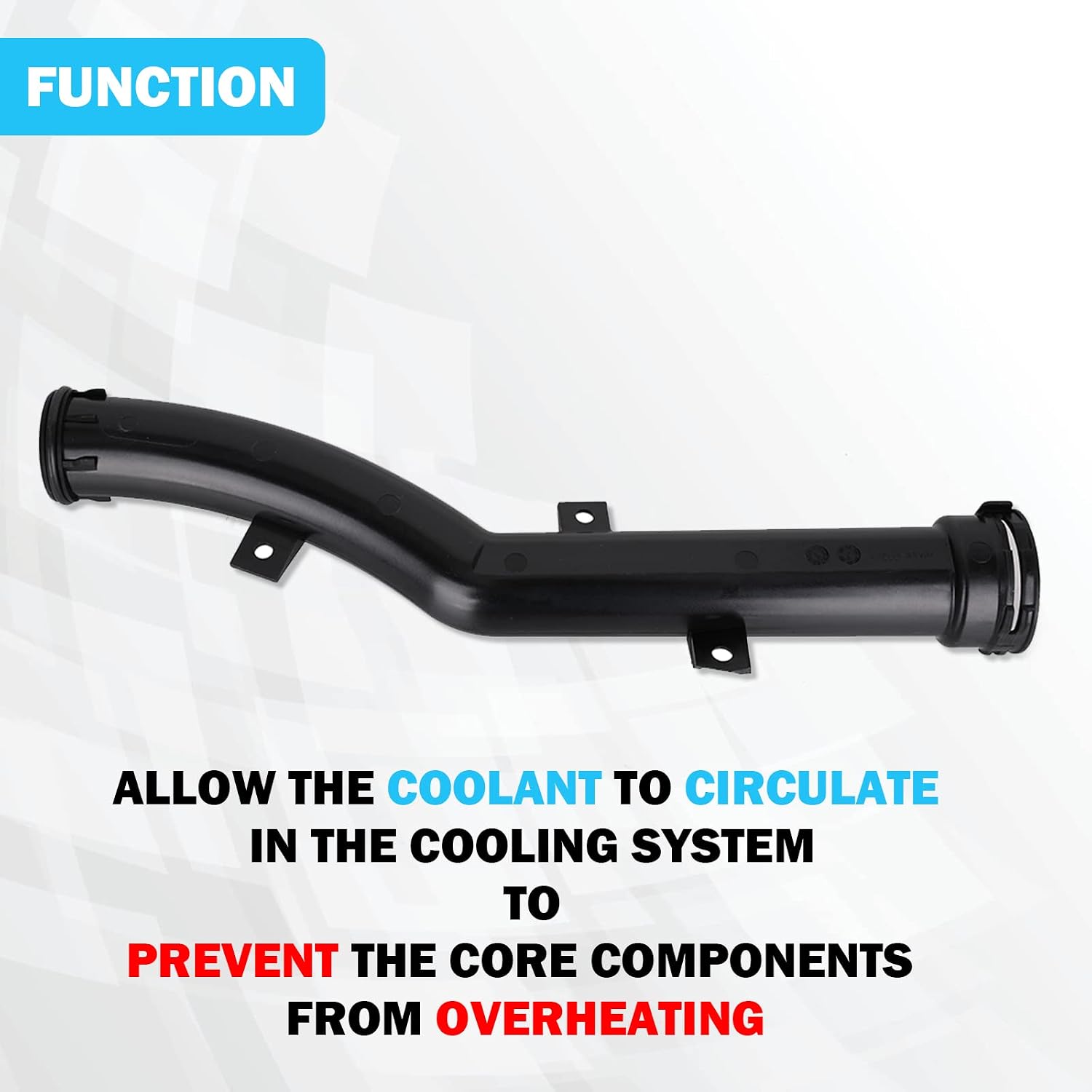 SHINEHOME Engine Cooling Water Pipe with O-Ring, Water Pump to Thermostat Housing compatible with Mini Cooper R55 R56 R57 R58 R59 Countryman R60 Paceman R61 11537589713 11537541845