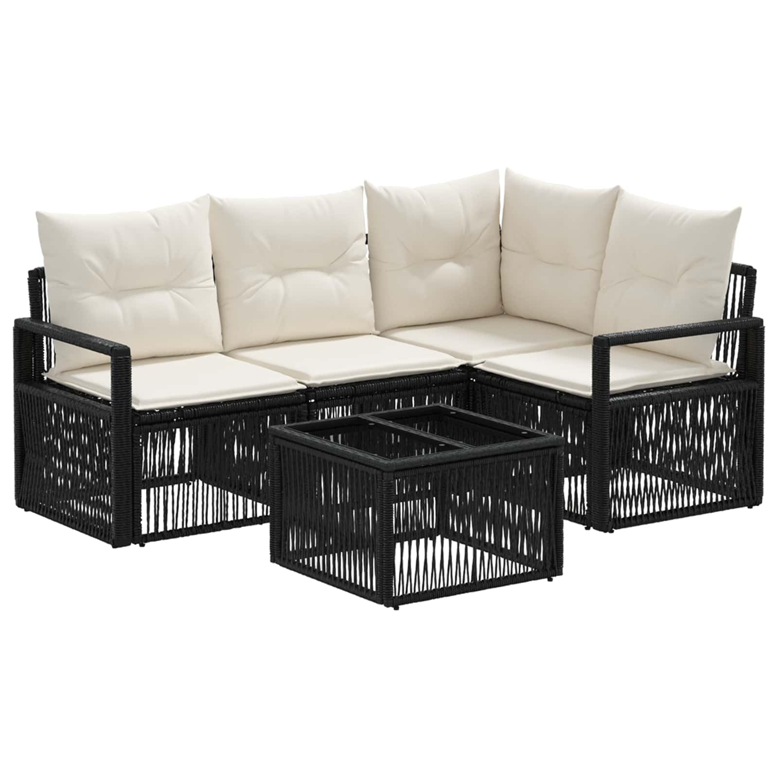 Ensemble canapé de jardin vidaXL résistant pour extérieur modulable