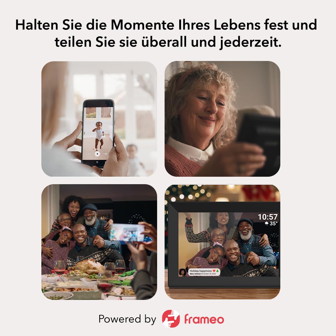 Silvergear® Digitaler Bilderrahmen 10,1 Zoll mit WLAN | 10W Leistung | Fernzugriff via App | Modernes Design