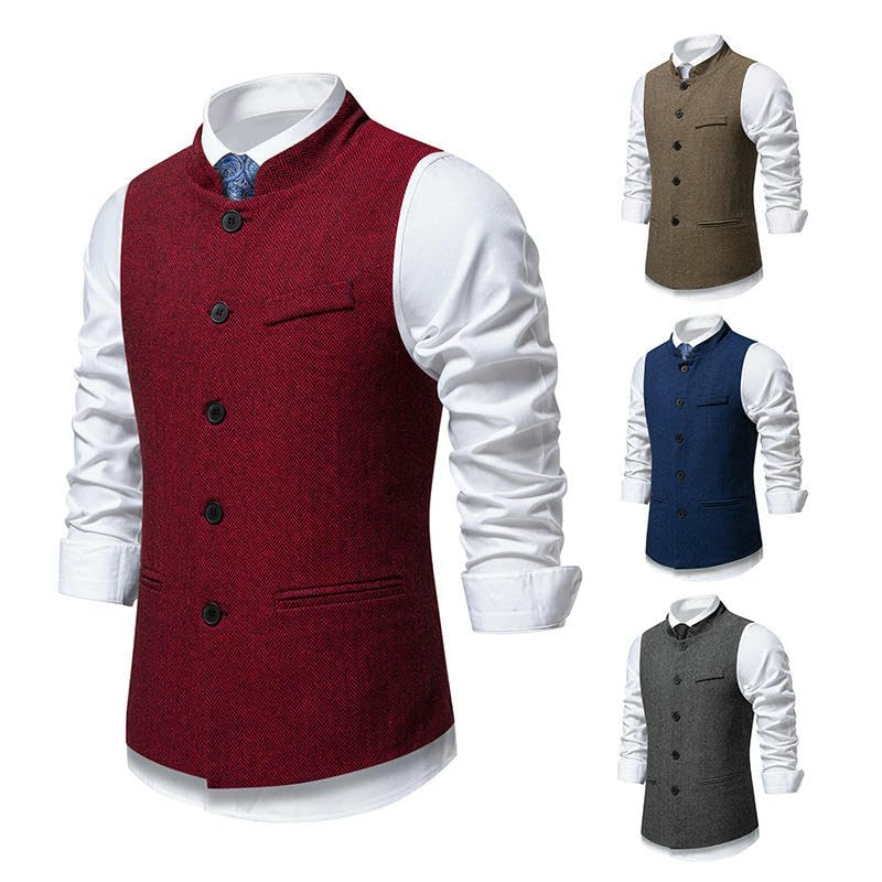 Chaleco formal de rayas para trajes de caballero y bodas 3