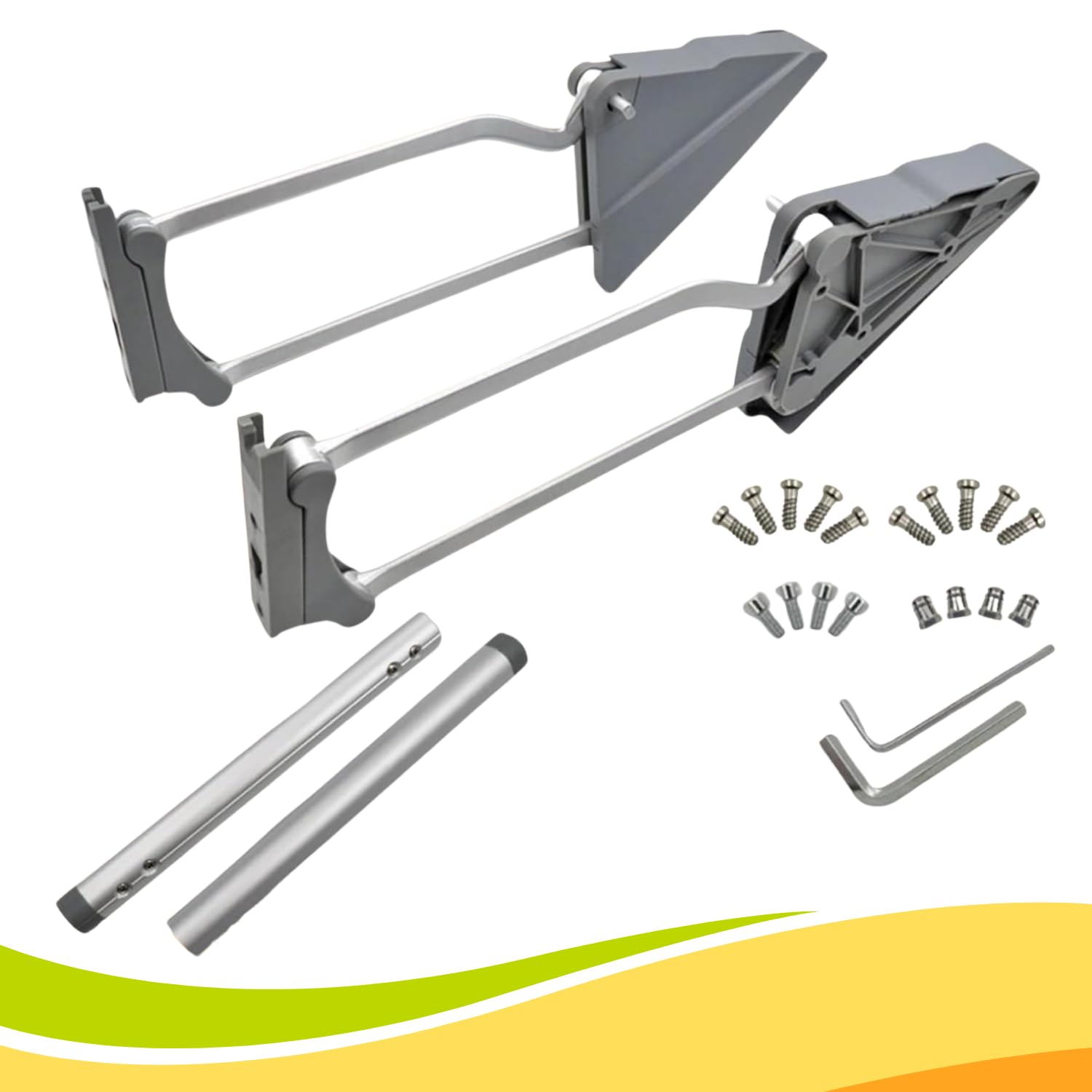 EVOTRADE Meccanismo Apertura Anta Pensile con Ammortizzatore - LIFT-UP 90° Con Free Stop e Chiusura Soft - Braccetto Apertura Ante Pensili Mobili Cucina (Per Modulo 600-900 MM)