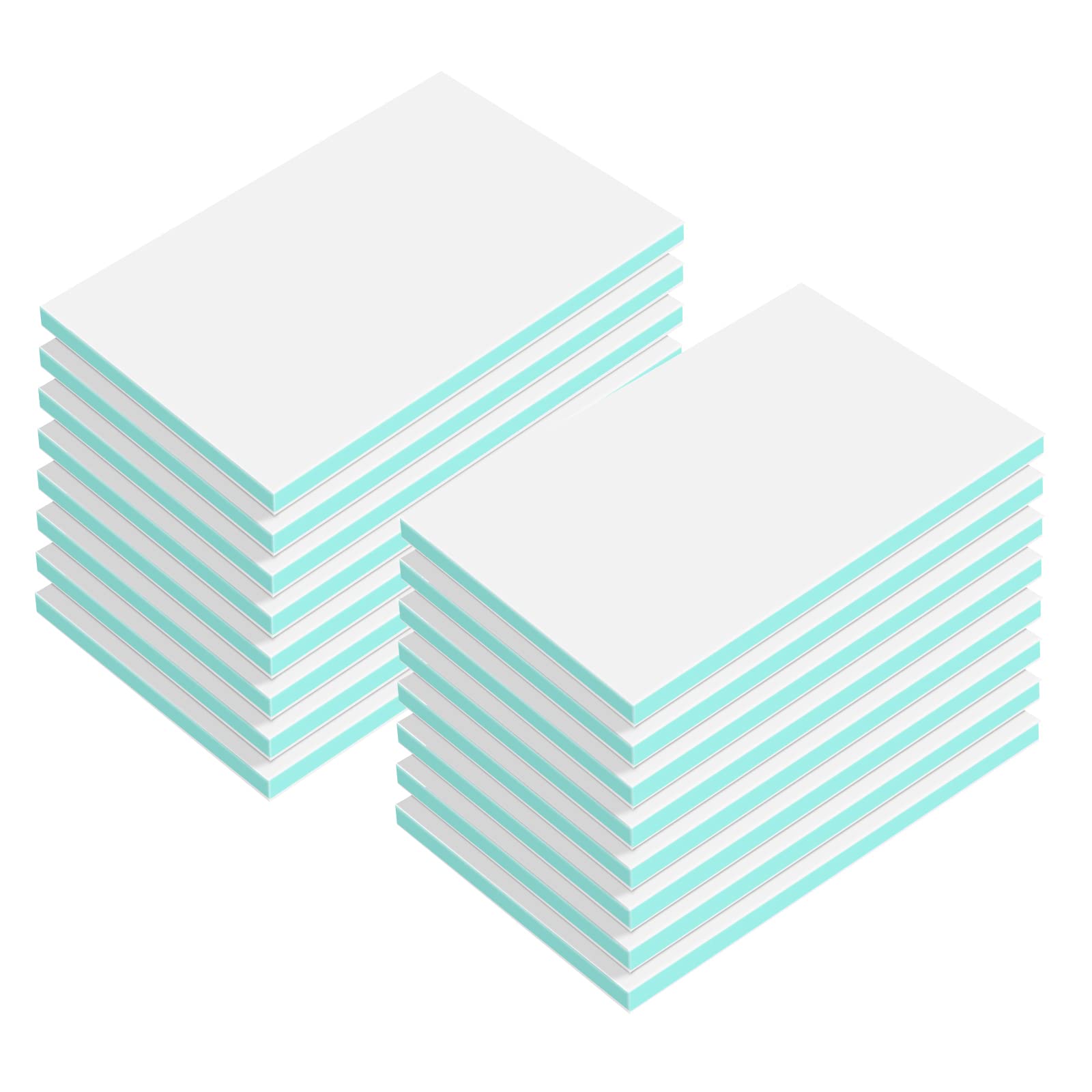 16 Pack Rubber Carving Blocks, Soft Rubber Stamp Blocks Bulk, Linoleum Block Crafts for Printing DIY Project Printmaking,White Green (4" x 6")