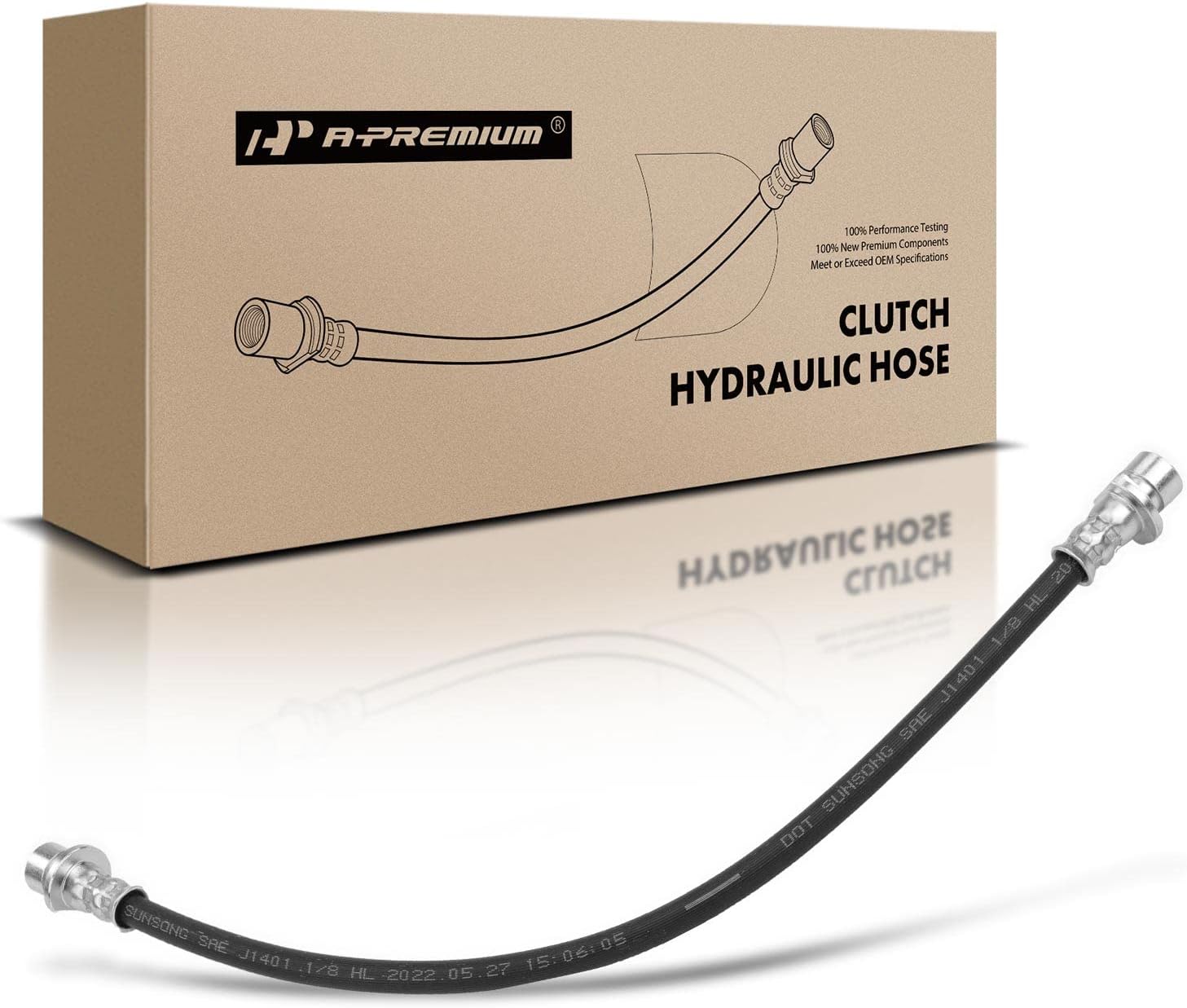 A-Premium Clutch Hydraulic Hose Line Compatible with Honda Fit 2009 2010 2011 2012 2013 L4 1.5L, Replace# 46961TF0003