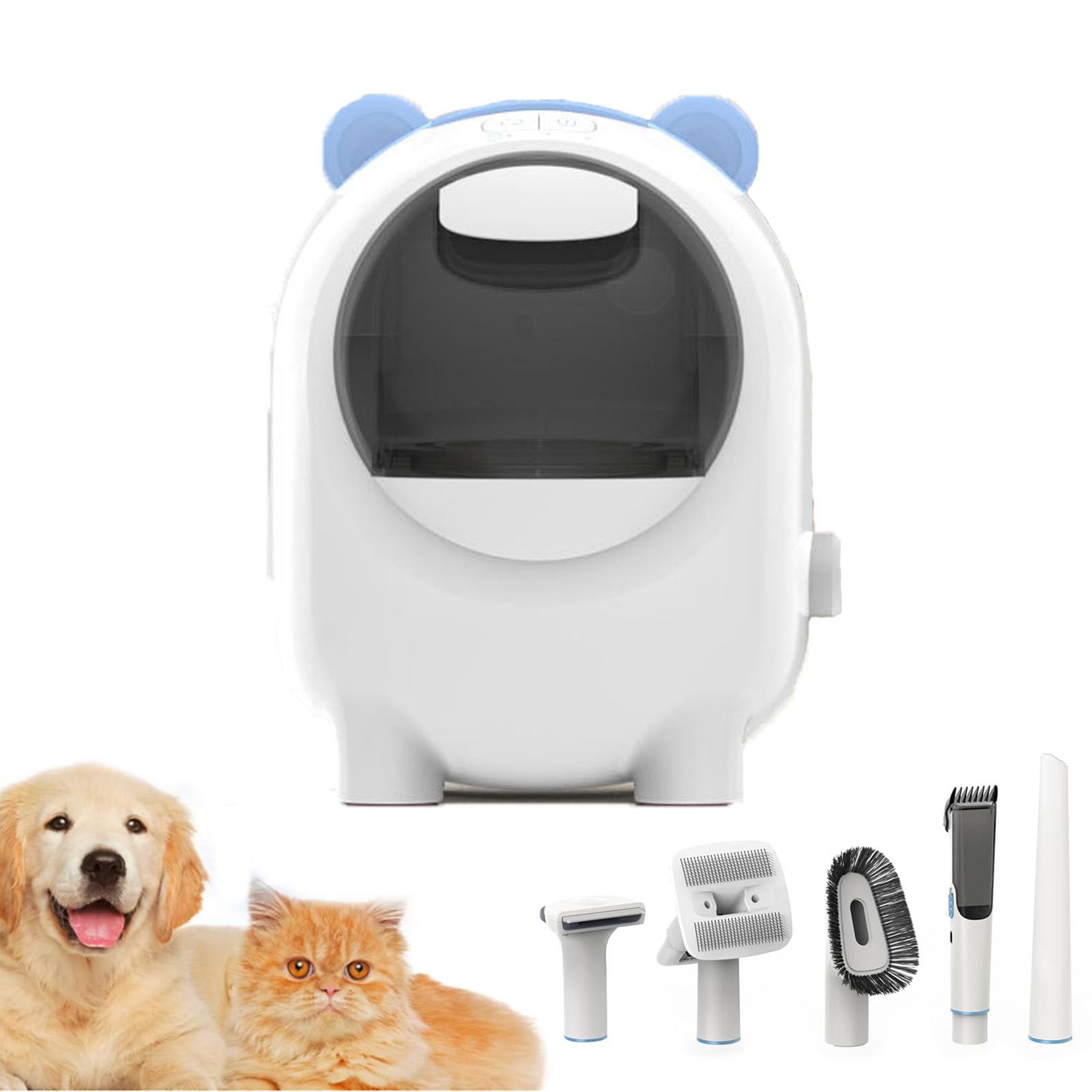 Aspiradora Multifuncional Para Mascotas, Cepillo De Aspiradora Para Perros Para Mudar El Cuidado, Recogida De Succión Al Vacío De 9000 Pa, Tres Niveles Ajustables, Vaso Para Polvo De Gran Capacidad