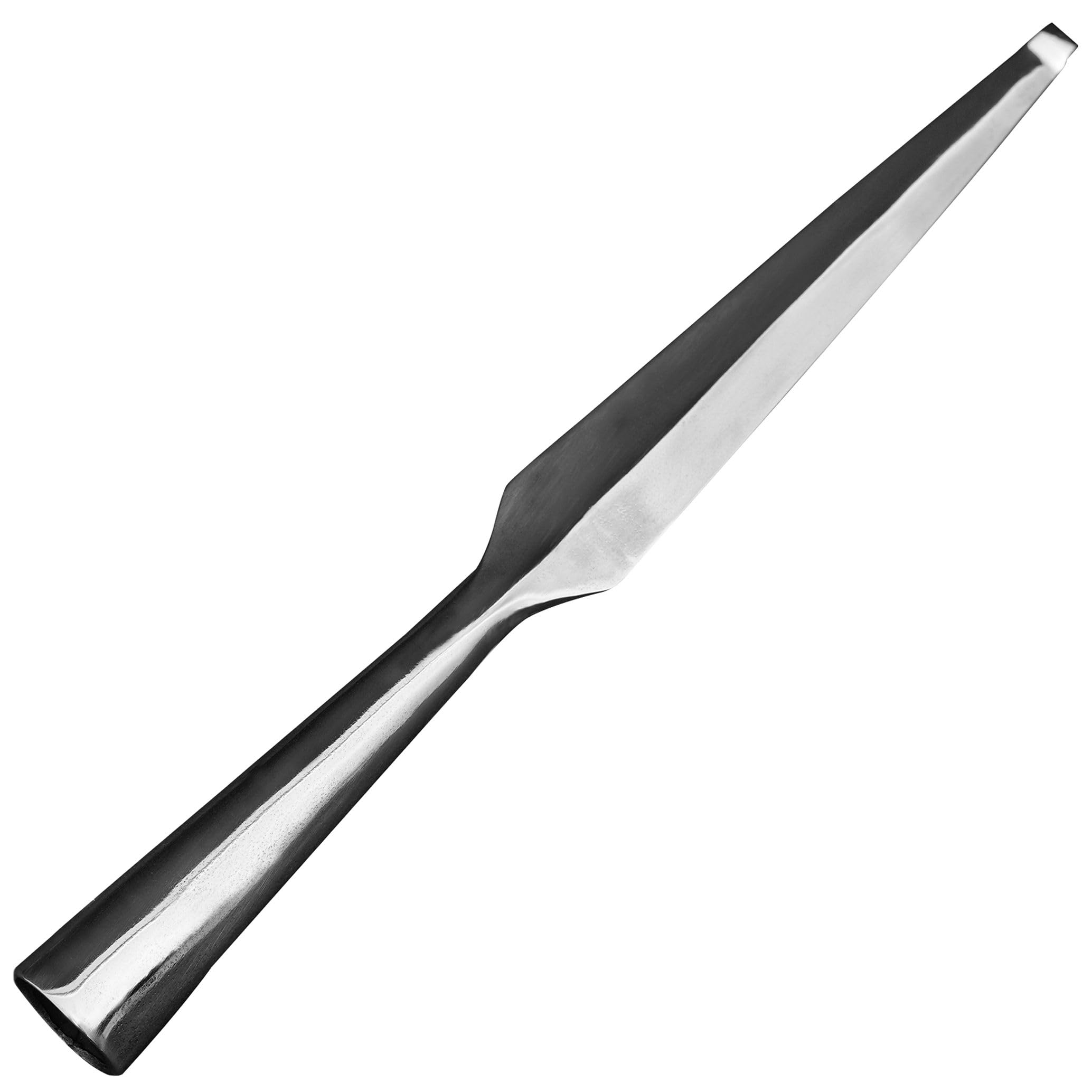 Mythrojan Unisex Mirror Polish Medieval Spear Head Blunt Reenactment Battle Sca Viking Spearpoint, Length : 15", Dia : 1"