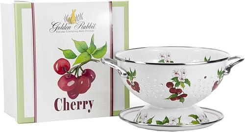 Miniatura 7 de Golden Rabbit Esmalte - Patrón de rábano - Juego de regalo de 2 piezas de colador