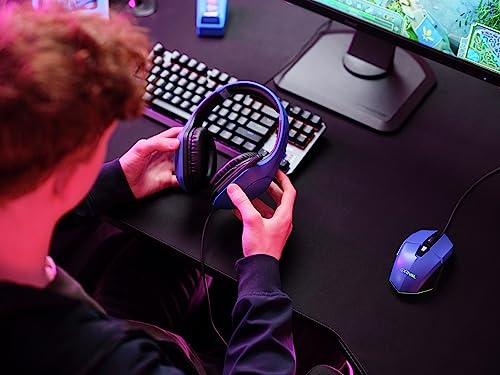 GXT 415B Zirox Cuffie Gaming Leggere con Driver da 50 mm per PC, Xbox, PS4, PS5, Switch, Mobile, Jack Audio 3.5 mm, Cavo 2m, Cuffie con Microfono Over-Ear - Blu - Cuffia gaming - Immagine 7