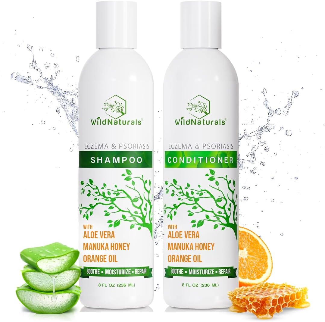 Wild Naturals Eczema & Psoriasis Restoring Shampoo & Conditioner Set, 240ml
