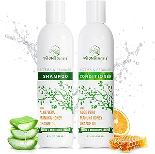 Eczema Psoriasis Shampoo & Conditioner Set for Men & Women - Anti Dandruff Shampoo for Dry Scalp & Hair - Seborrheic Dermatitis for Itchy Scalp Treatment - Eczema for Psoriasis