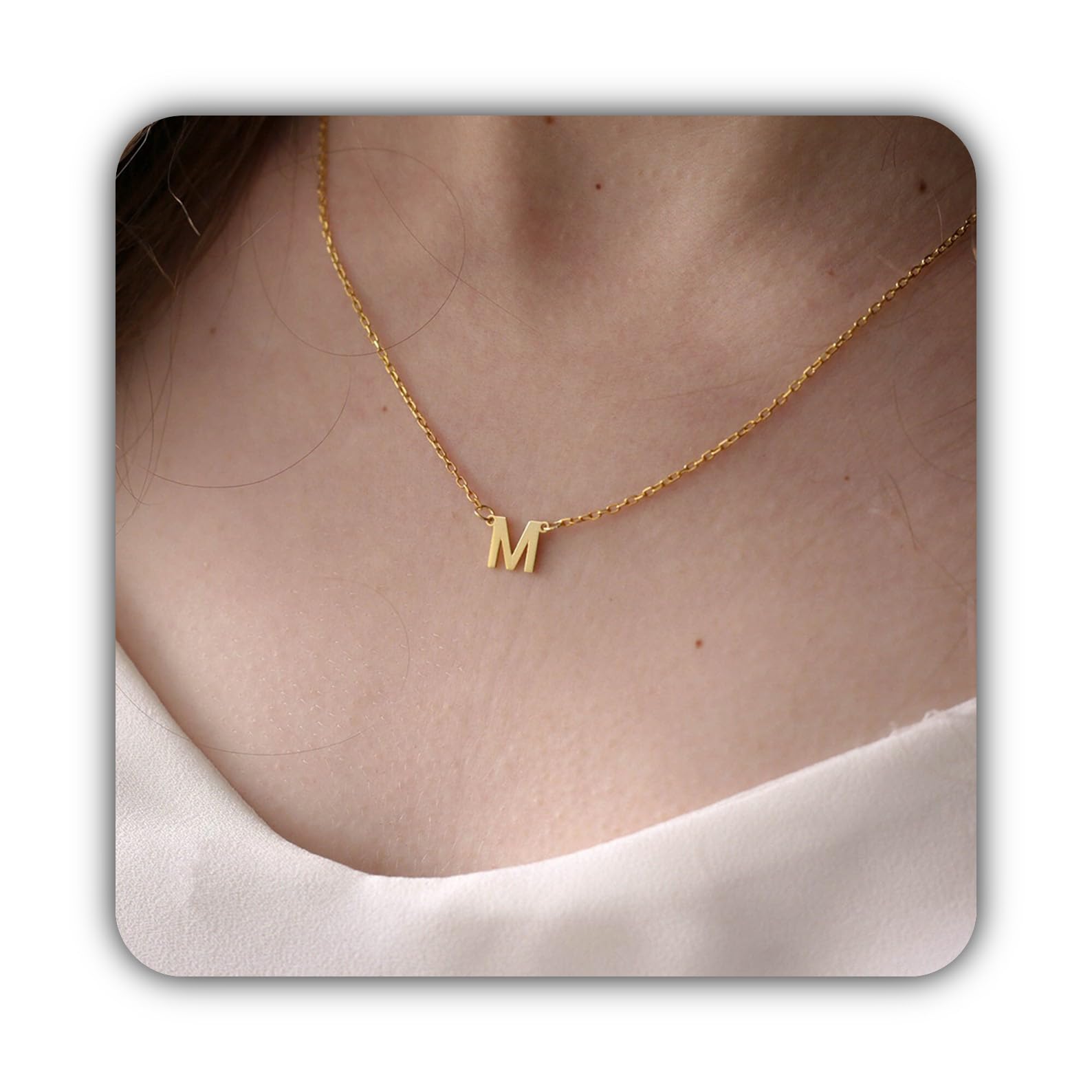 Argento sterling 925 collana con iniziale lettera collana per mamma argento lettera per lei