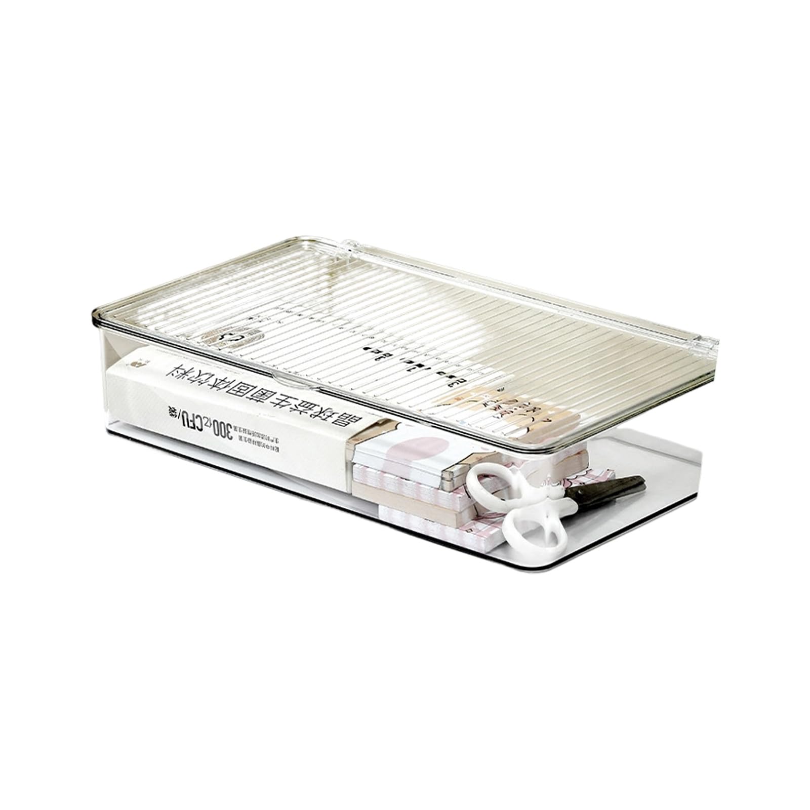 HDOYTXXM Transparency Acrylic Desktop Organiser Box Flipping Lid for Quick Access and Organized Items for Desk Organization Flipping Lid Box