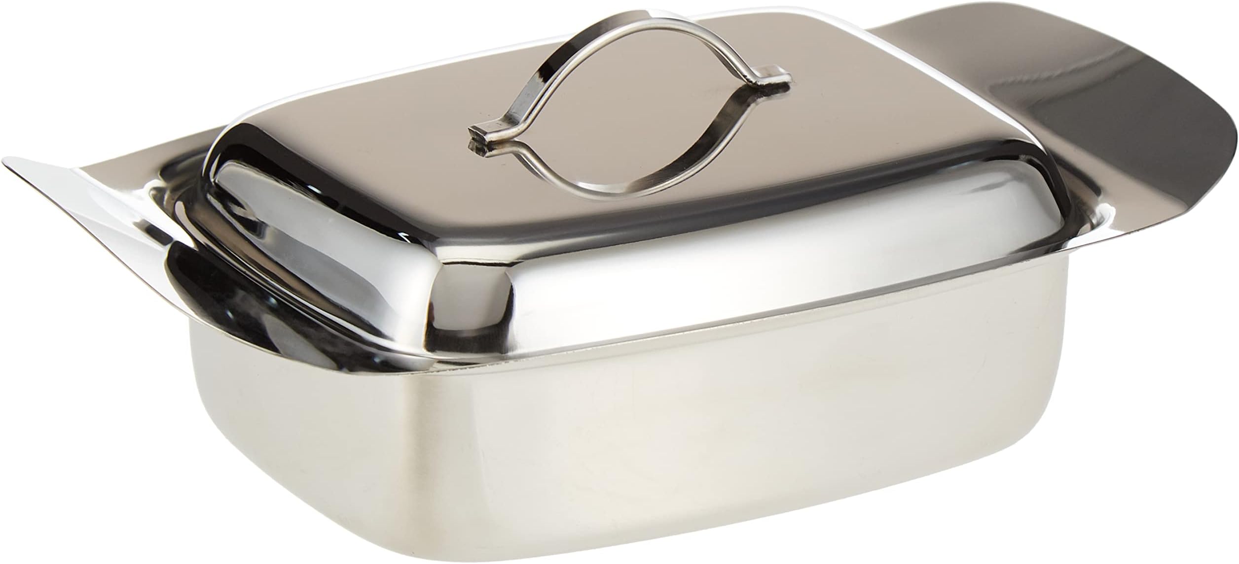 Stainless Steel Butter Dish with Lid, 19 cm x 12 cm x 5 cm, Silver, KTS034, Butter Dish , Ideal Butter Keeper