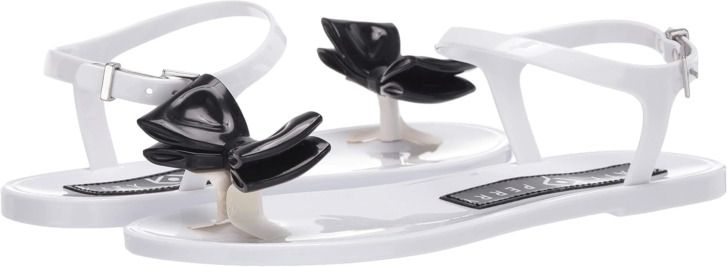 Katy Perry Women's The Geli Flat Sandal 5 Black Bow