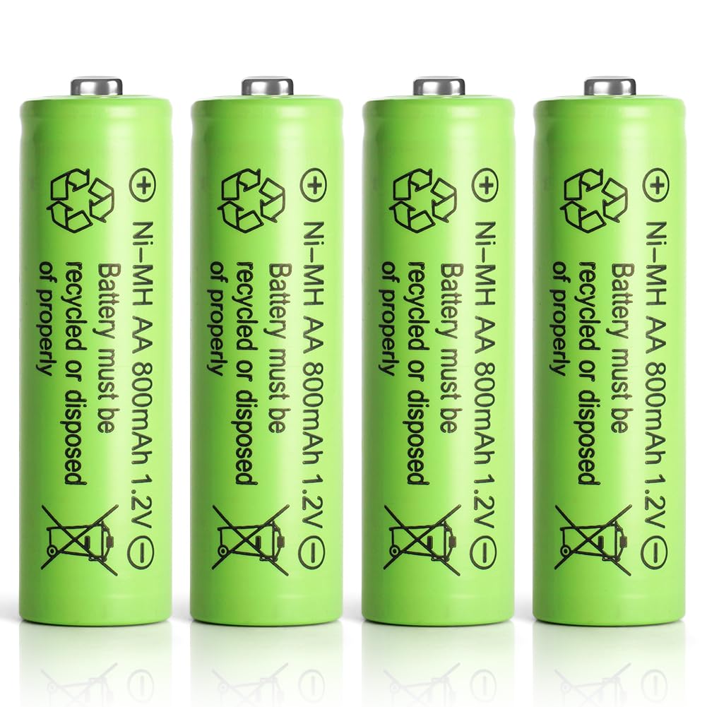 AXFEE Piles Rechargeables Ni-Mh AA 800mAh 1,2V Haute capacité 4PCS