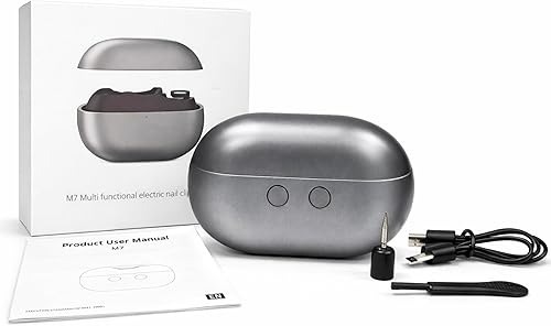 Cortaúñas eléctrico para personas mayores, niños y bebés, recortadora de uñas y pies sin dolor, recargable por USB-C, luz LED, colector automático,