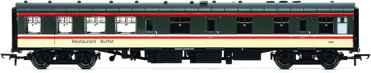Coche de autocar - R40218 BR Intercity, Mk1 RBR, 1646 - Juguete de tren Era 7, vagón de calibre 00 para juego de tren, modelos de material rodante para adultos - Modelo a escala 1:76 de regalo | Era 7 Tren de Juguete, Vagón de Calibre 00 para Juego de Trenes, Modelos de Material rodante para Adultos, Modelo a Escala 1:76, Regalo