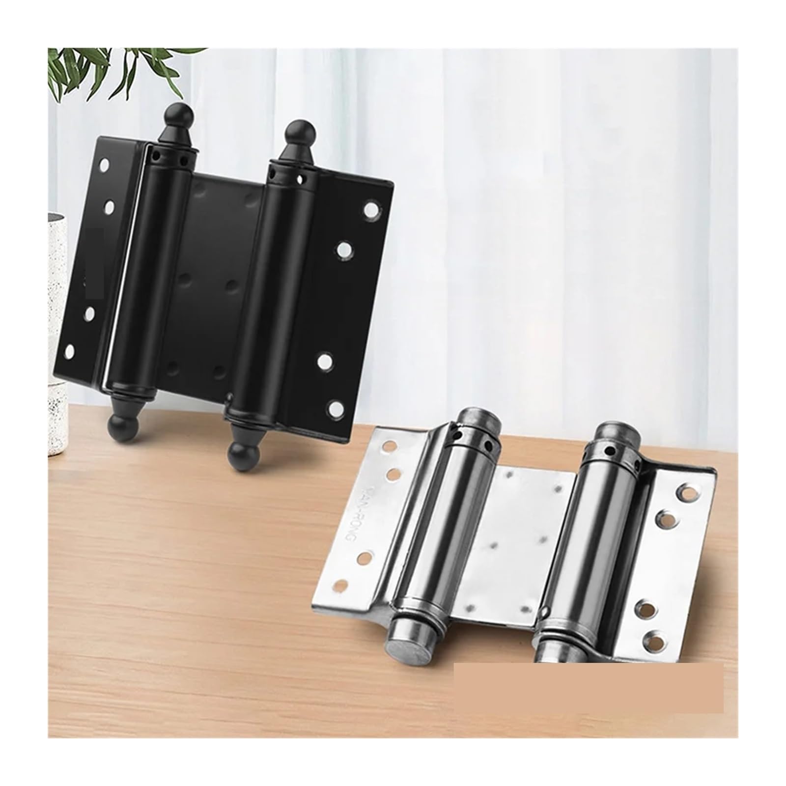 Cerniere A Molla A Doppia Azione Cerniere for porte libere in acciaio inossidabile con cerniere a molla ispessite chiusura automatica a doppia apertura interna ed esterna(Type 3)